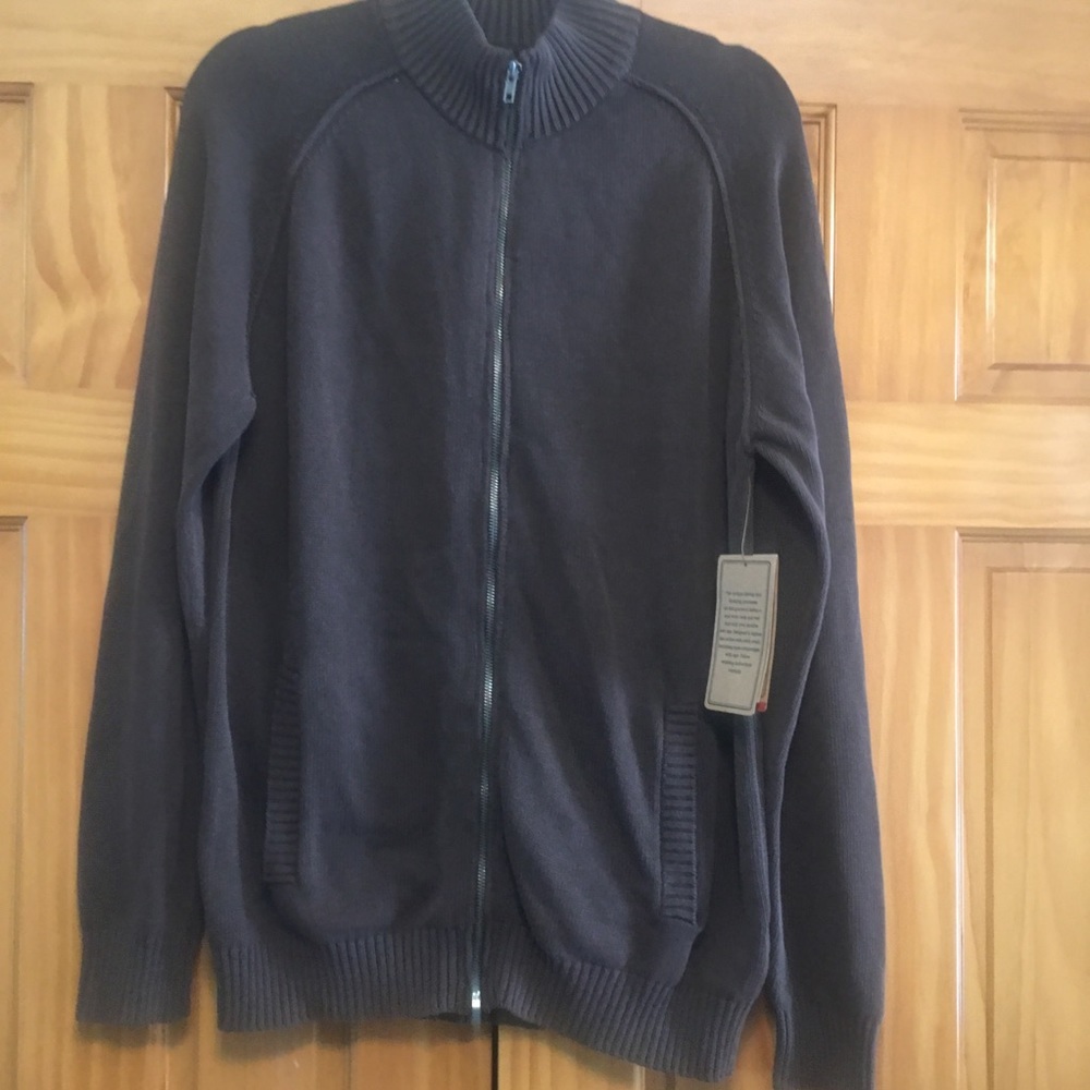 Ruff Hewn Brown Cardigan Sweater - Full Zipper